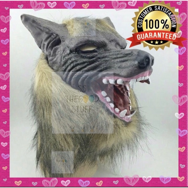 Topeng Serigala Latex/ Latex Mask Wolf/ Topeng Halloween