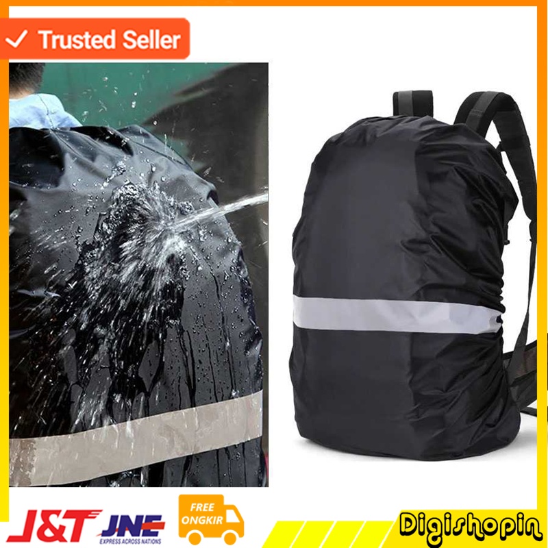 Rain Cover Tas Ransel Backpack Dengan Reflektor 30-40L / Mantel Tas Cover Ransel Anti Air Hujan