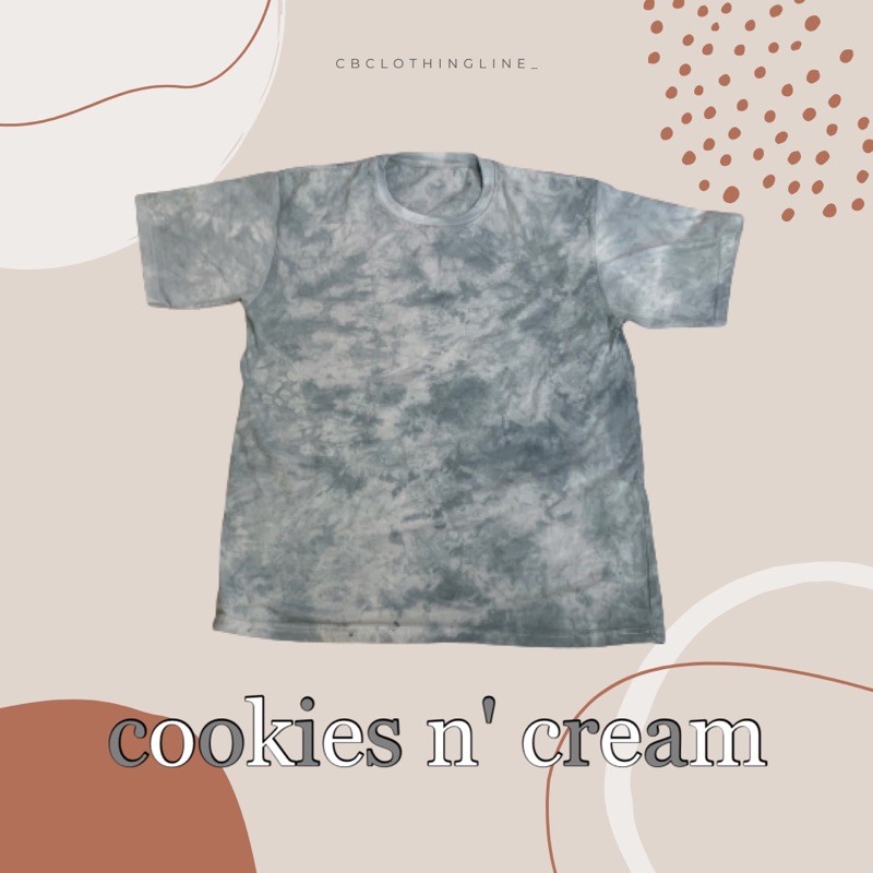 

[cookies n' cream] tie dye t-shirt + cute packing + free sticker