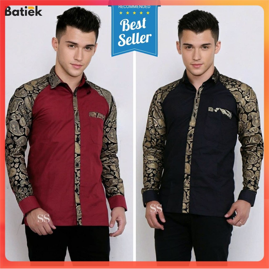 [ANS BATIK] BAJU KOKO BORDIR PRIA LENGAN PENDEK TERLARIS SAAT INI 098