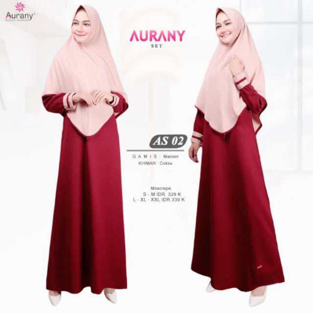 GAMIS AS 02 1 SET HIJAB || BY AURANY