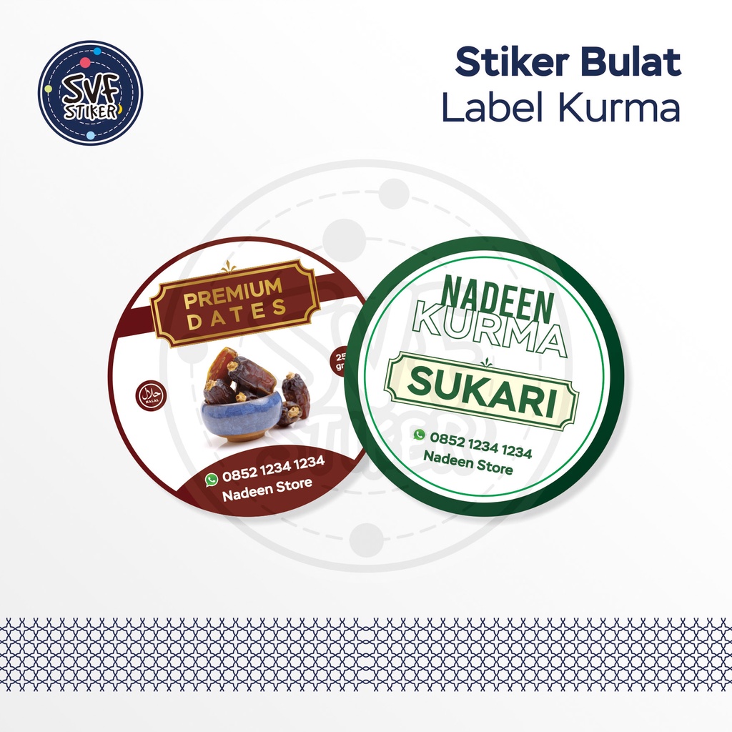 

Stiker Bulat Label Kurma / Cutting Bulat / Pola Lingkaran