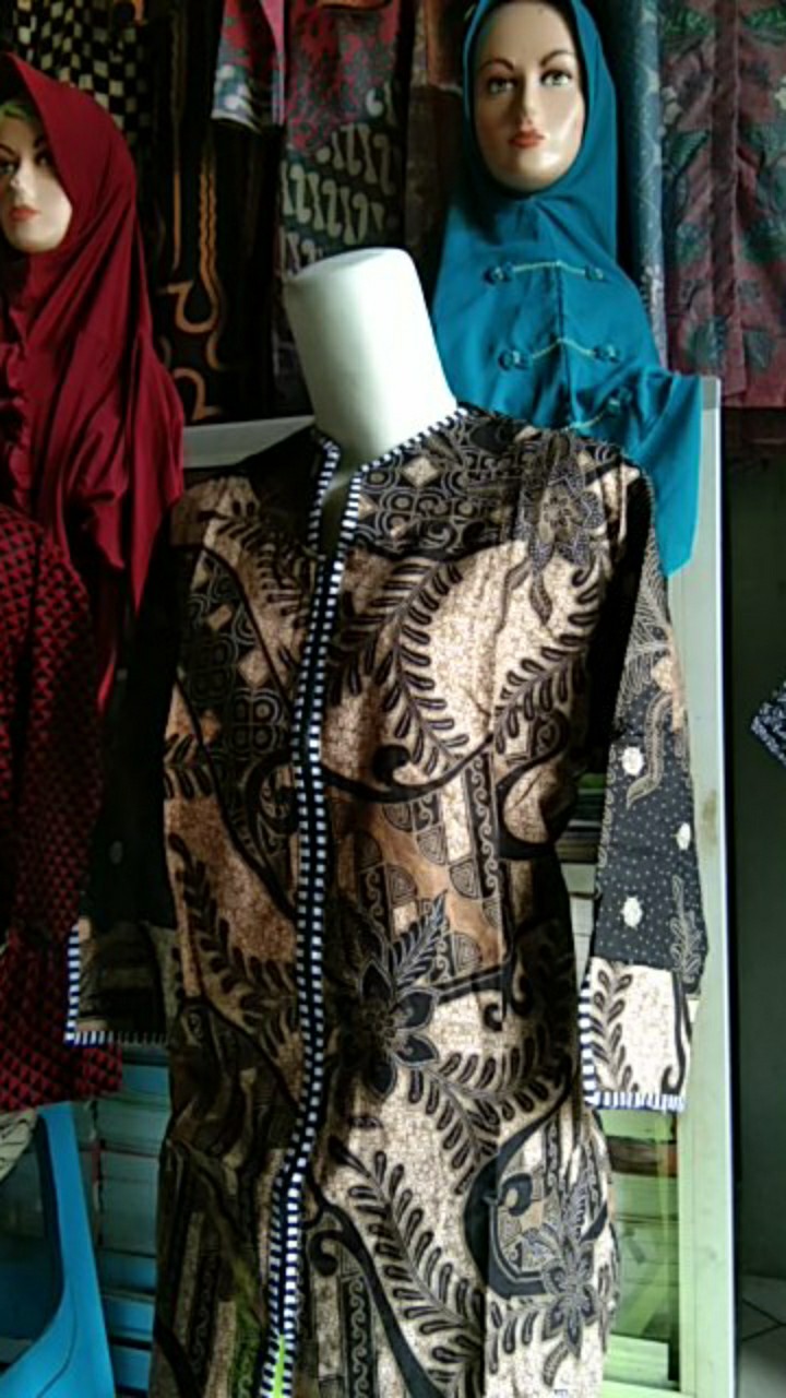 Tey-17 Batik Wanita Asj Sa Hrb026 Kenongo Kemeja Tosca Pendek