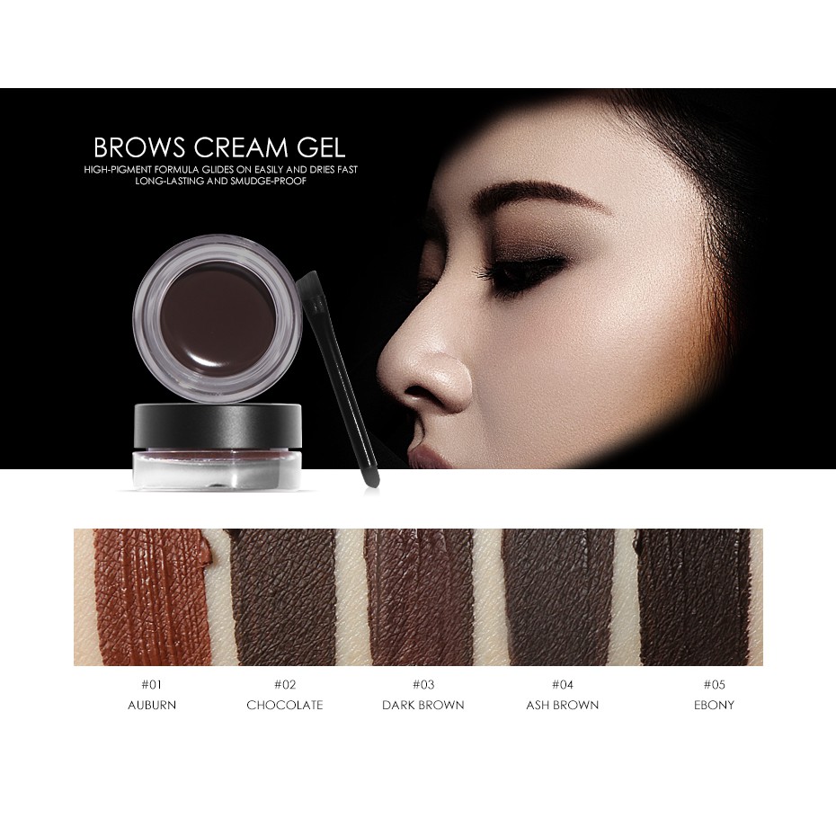 FOCALLURE Eyebrow Cream Gel waterproof Pensil Alis-kosmetik Mata