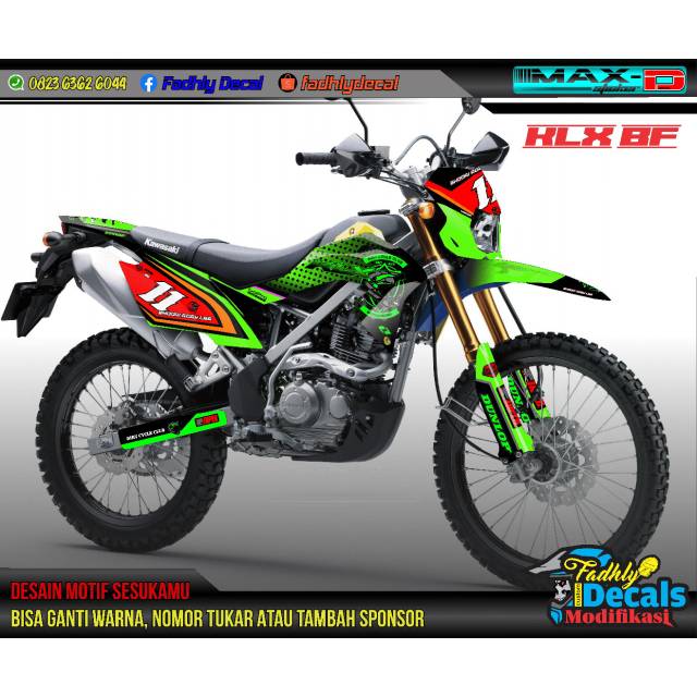 Decal klx bf hijau keren