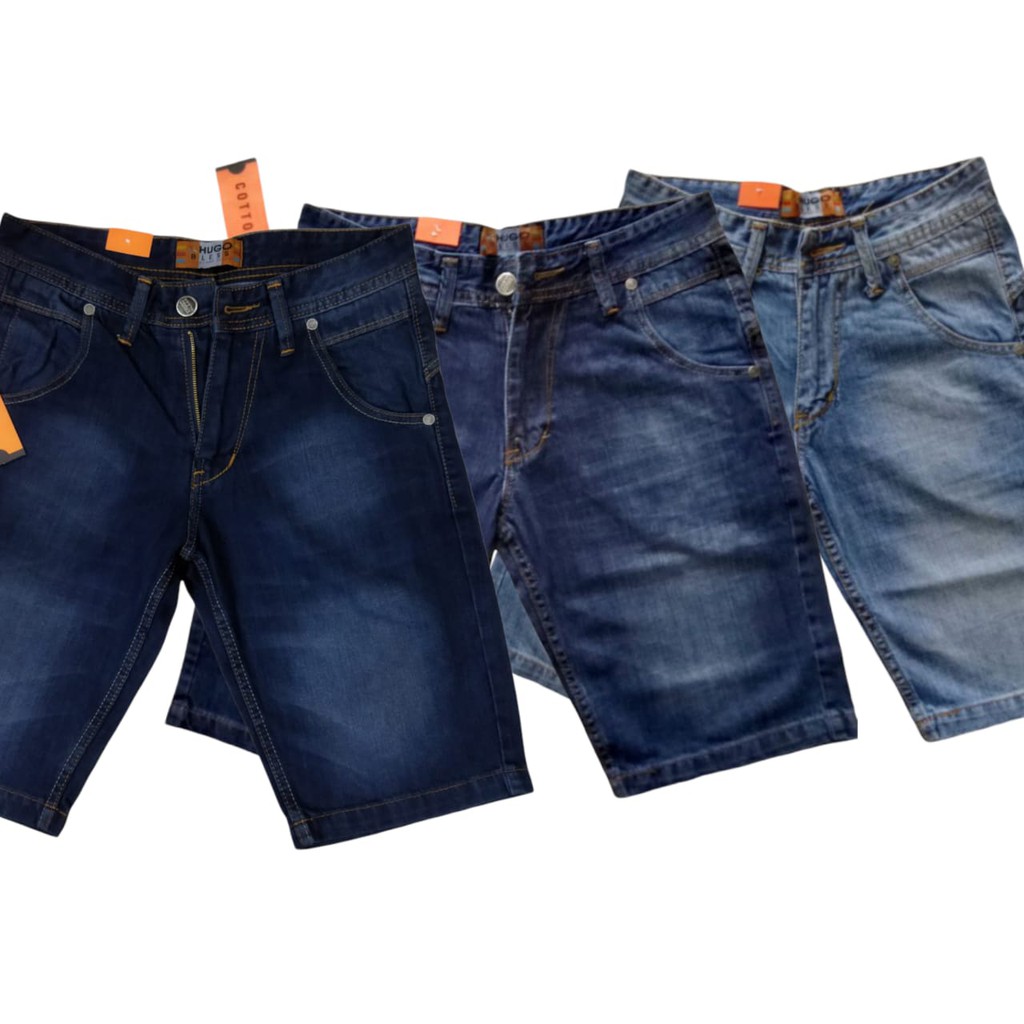 CELANA JEANS PENDEK PRIA ORIGINAL HUGO BLESS// CELANA JEANS PRIA DISTRO// CELANA JEANS COWOK// CELAN