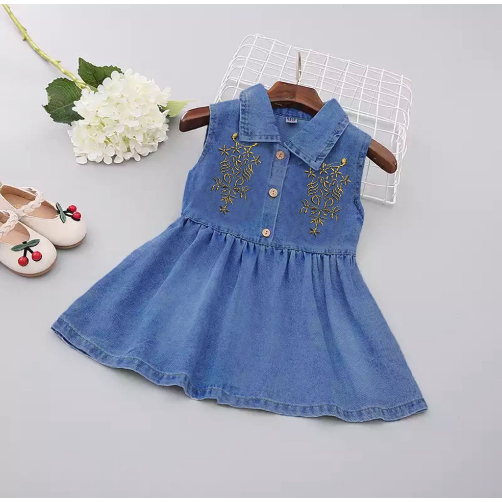 SETELAN ANAK SETELAN DRES DENIM ANAK PEREMPUAN UMUR 1-5 TAHUN SETELAN ANAK PEREMPUAN BAHAN DENIM ATASAN ANAK PEREMPUAN BAJU PAKAIAN ANAK PEREMPUAN OUTFIT ANAK MASA KINI TERBARU PAKAIAN ANAK TERMURAH