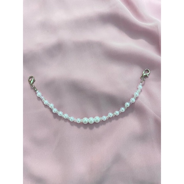 Konektor Masker Strap Mask 2in1 Mutiara Kristal-Mutiara