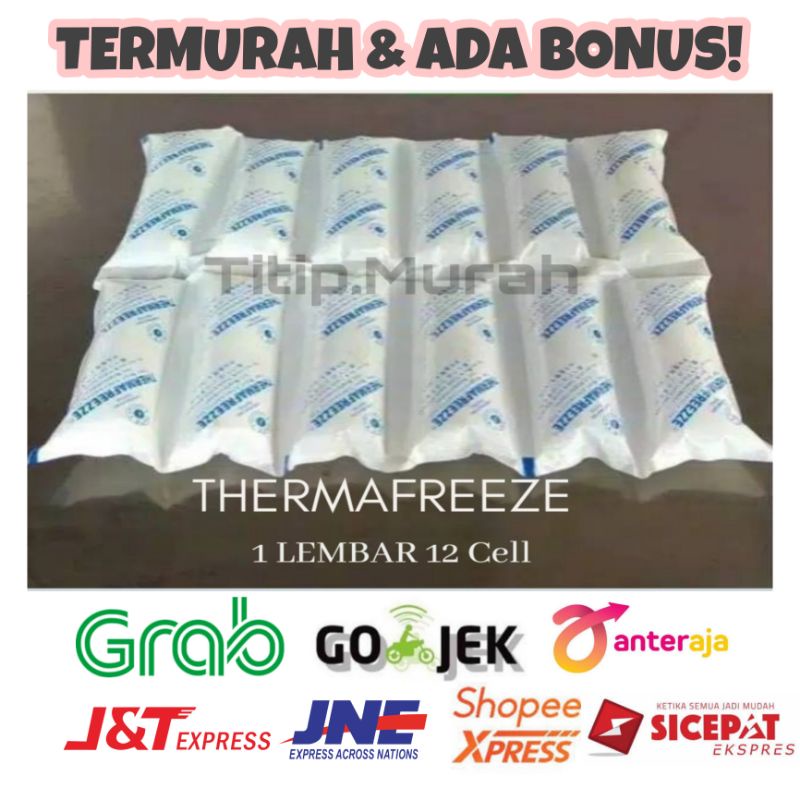 THERMAFREEZE ASLI HALAL ICE GEL LEMBARAN KERING PENGGANTI ES BATU TERMURAH HALAL MUI