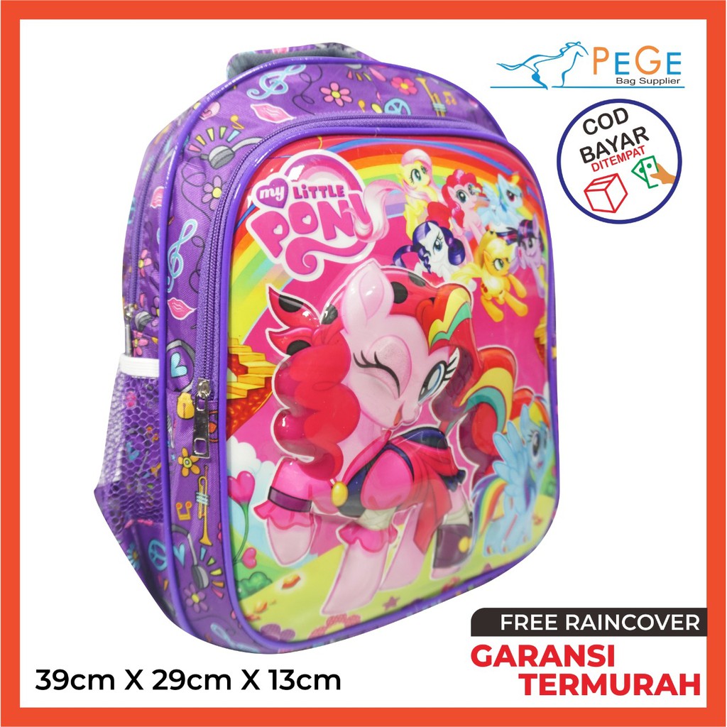 Pege 8823 - Tas Anak embos - TAS RANSEL SEKOLAH ANAK KARAKTER LED ANAK SD FIBER EMBOS TIMBUL