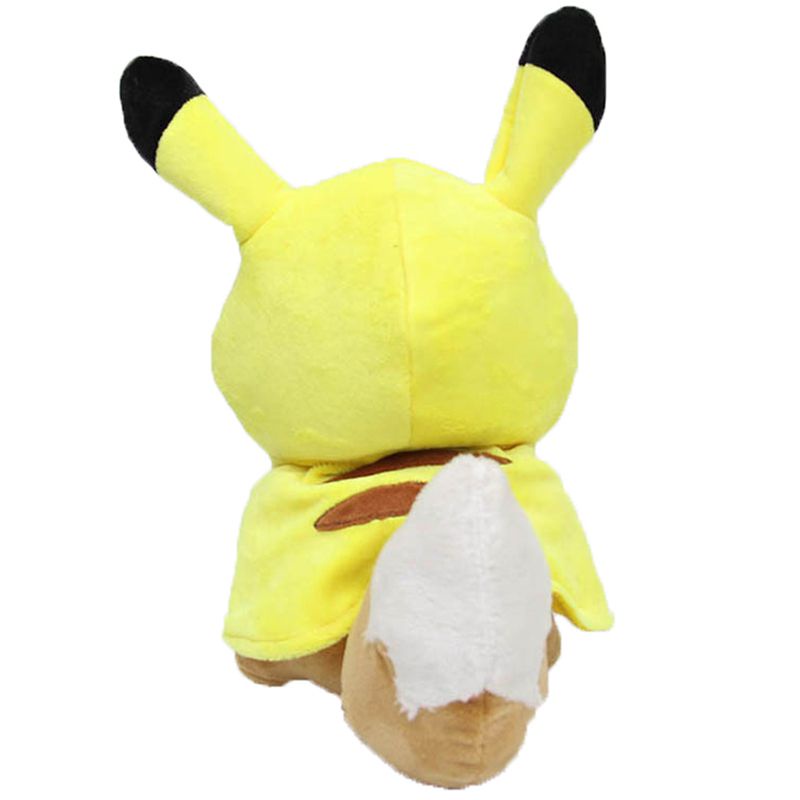 Pokemon Eevee Center Pikachu Ponco Boneka Mewah Figure Boneka Mainan Hadiah Hewan