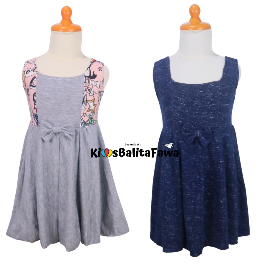 Dress Clairine uk 3-4 Tahun / Baju Anak Perempuan Dres Yukensi Adem Pakaian Pesta Gaun Murah