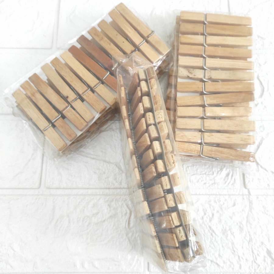 Jepitan kayu isi 24 pcs panjang 7,5cm