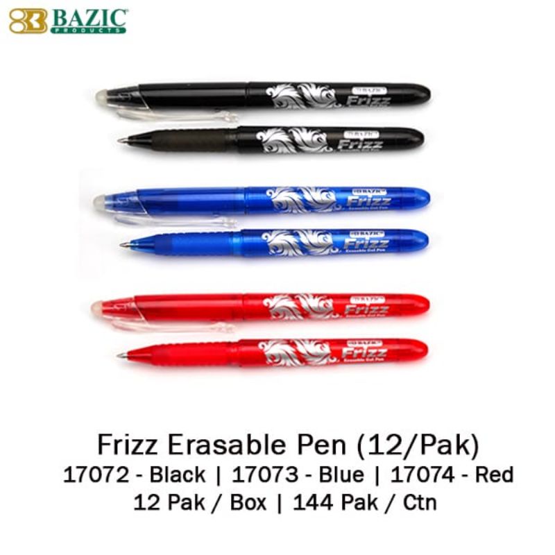 

eraseable pen frizz satuan bazic satuan merah tau biru atau hitam