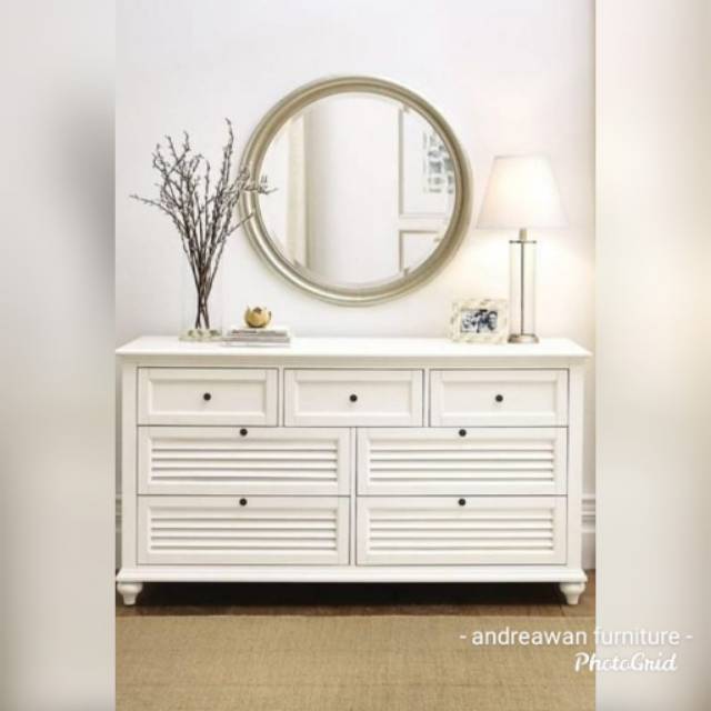 Bufet minimalis custom bufet putih nakas putih bufet tv pengrajin Jepara