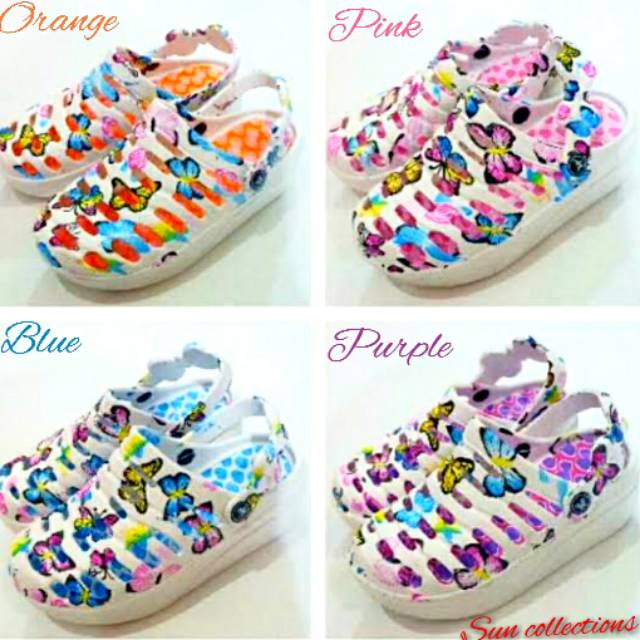 Sun-BUNNY Sandal Baim Anak Motif Butterfly Import