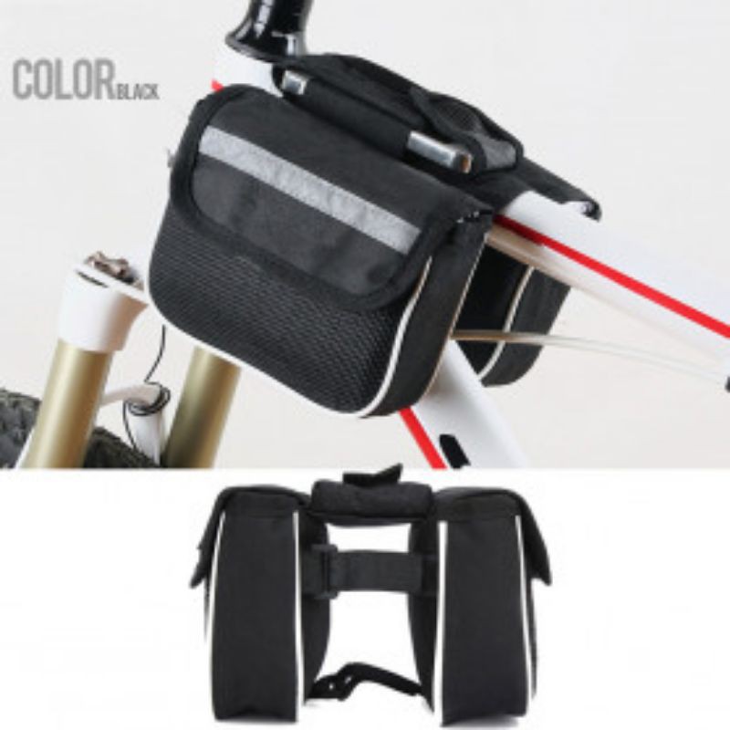 termurah - Grosir Tas Sepeda Bike Bag - Waterproof with Smartphone Bag 6 - 6.7 inch