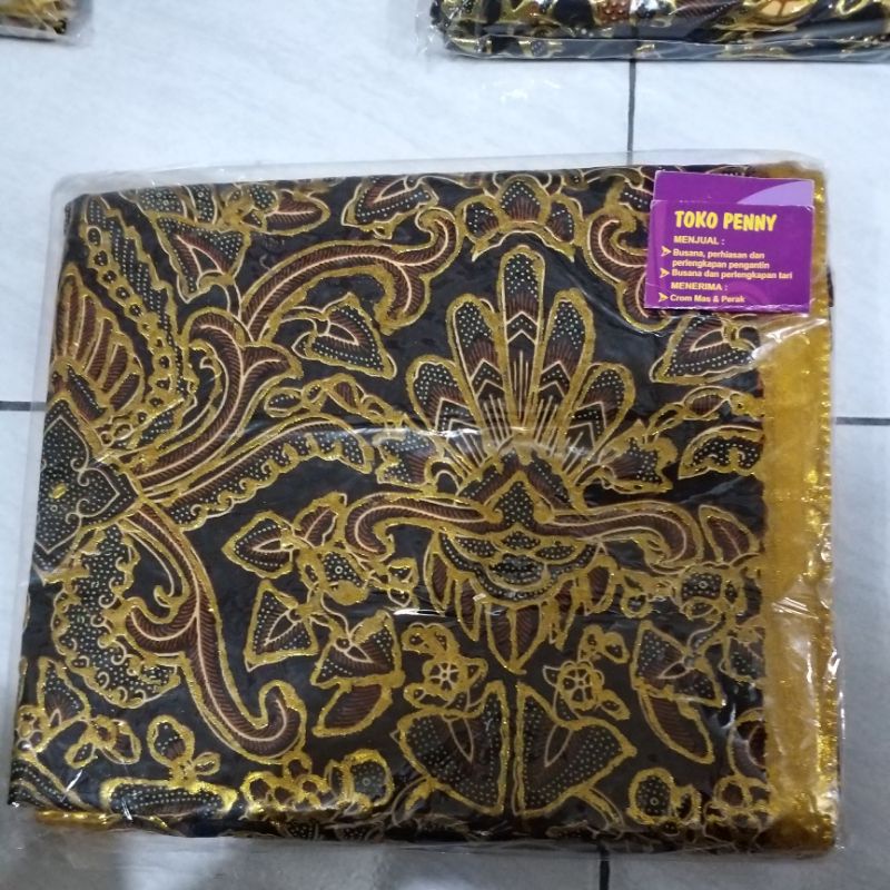 Kain Jarik Prada Pengantin coklat emas