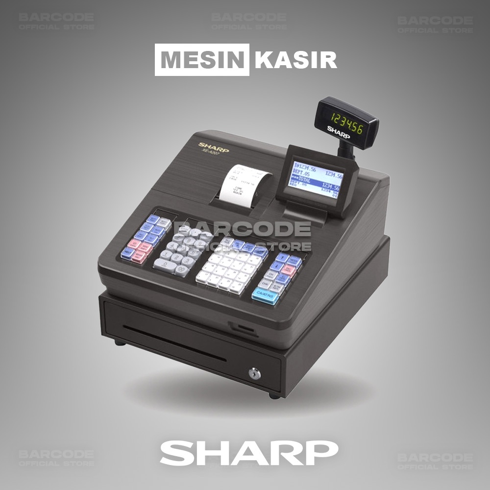 CASH REGISTER SHARP XE-A207B - MESIN KASIR SHARP 207 HITAM