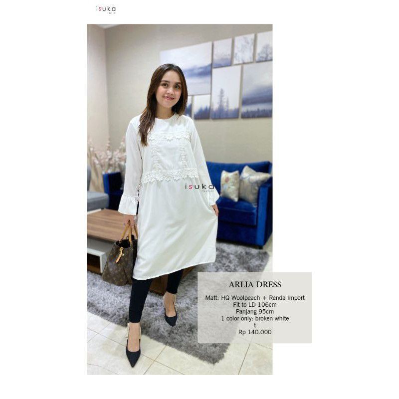 arlia dress isuka fashion // dress jumbo // dress big size // dress oversize // dress putih