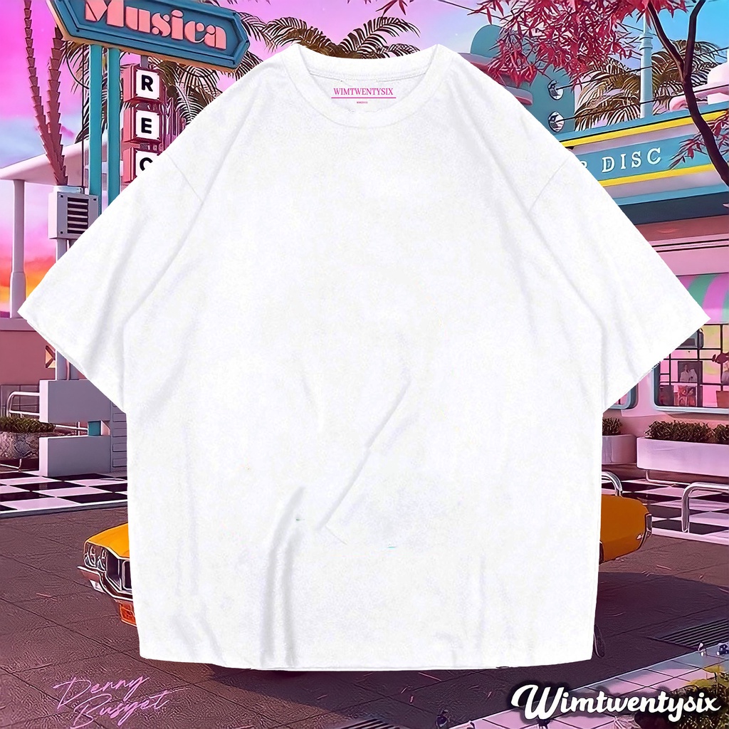 KAOS OVERSIZE POLOS PUTIH VINTAGE TEE (OVERSIZE WHITE T-SHIRT)