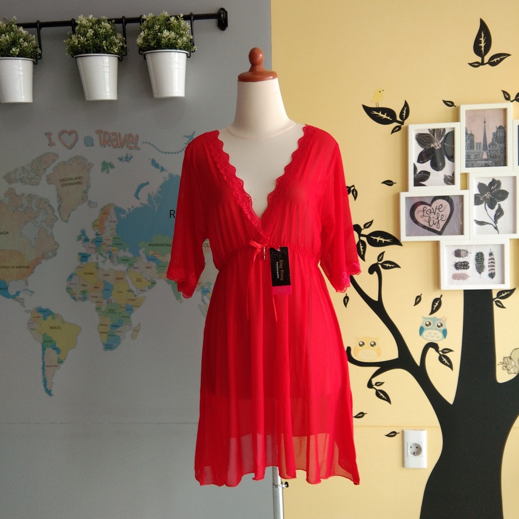 LINGERIE SEXY 73 - lingerie sexy dress tangan panjang