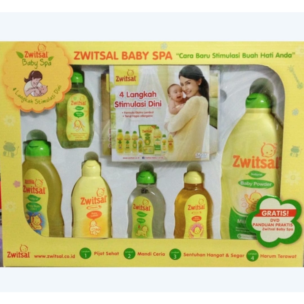 ZWITSAL Baby Spa Gift Box Set Kado Perlengkapan Mandi Hadiah Bayi Baru Lahir Switsal Promo