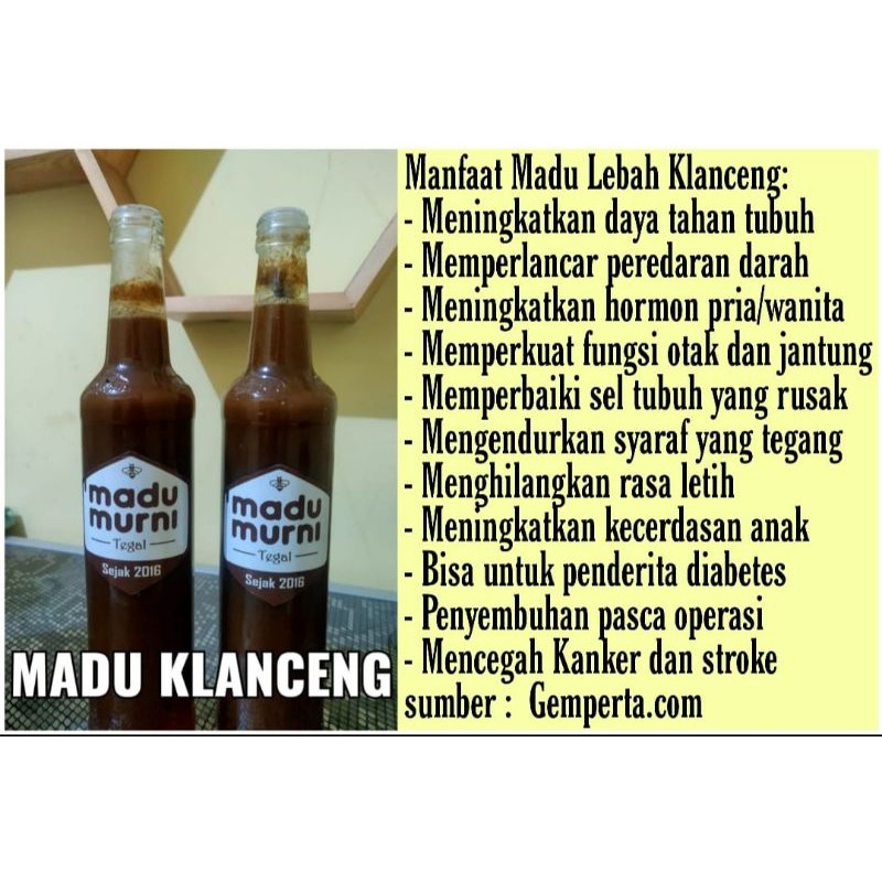 

MADU KLANCENG 100% MADU MURNI | MADU MURNI TEGAL