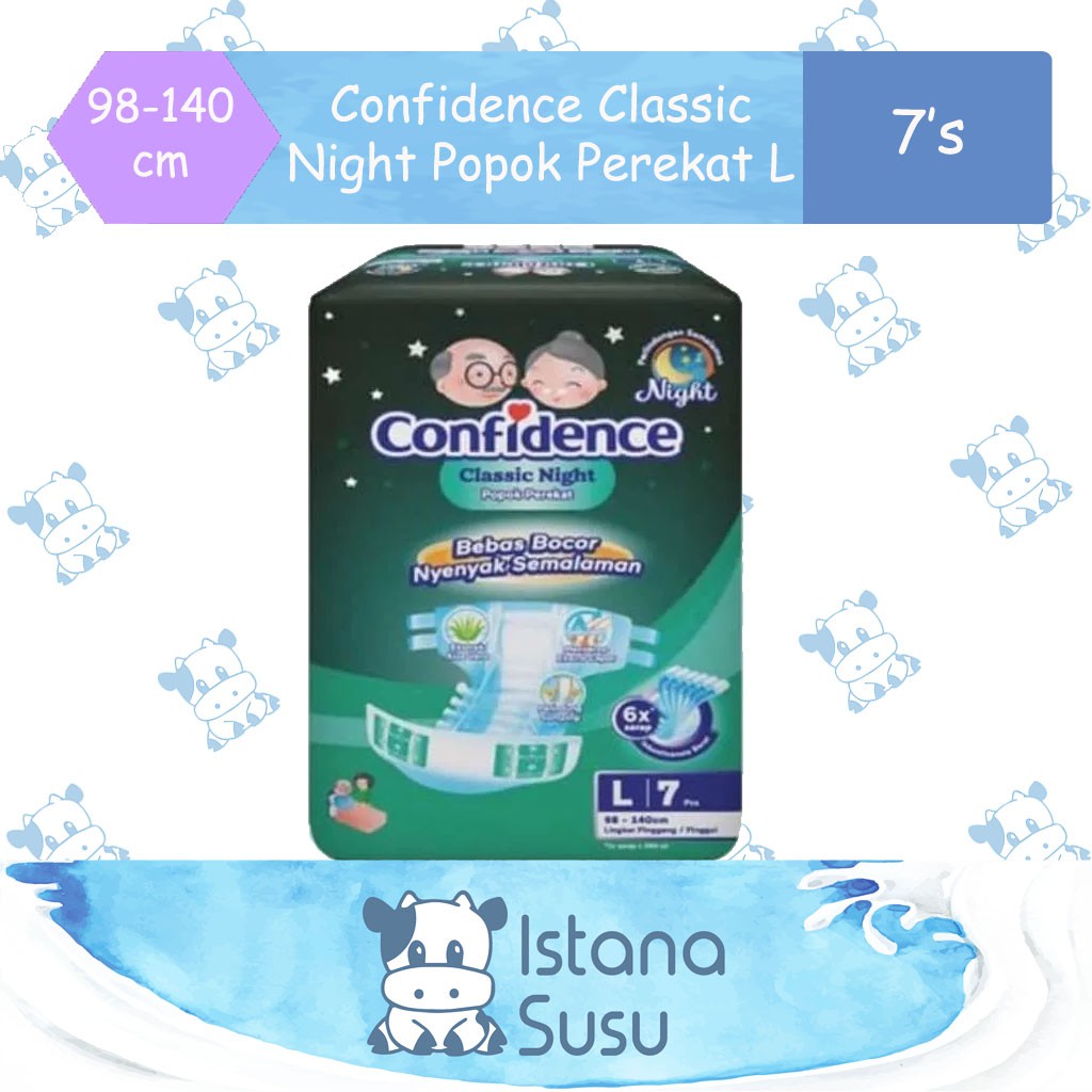 Confidence Classic Night Popok Perekat Dewasa Ukuran Sedang