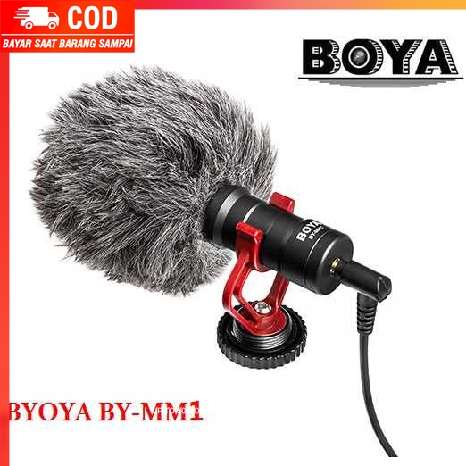 (100% BARANG ORI) Boya Shotgun Microphone for Smartphone &amp; DSLR - BY-MM1