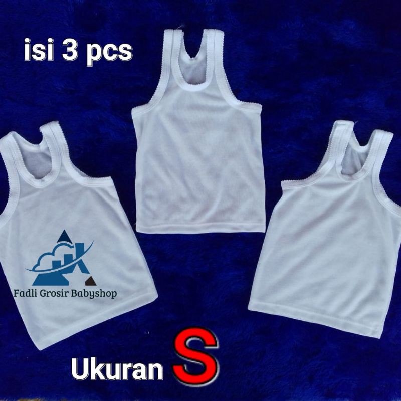 Singlet Bayi Ukuran S Isi 3pcs