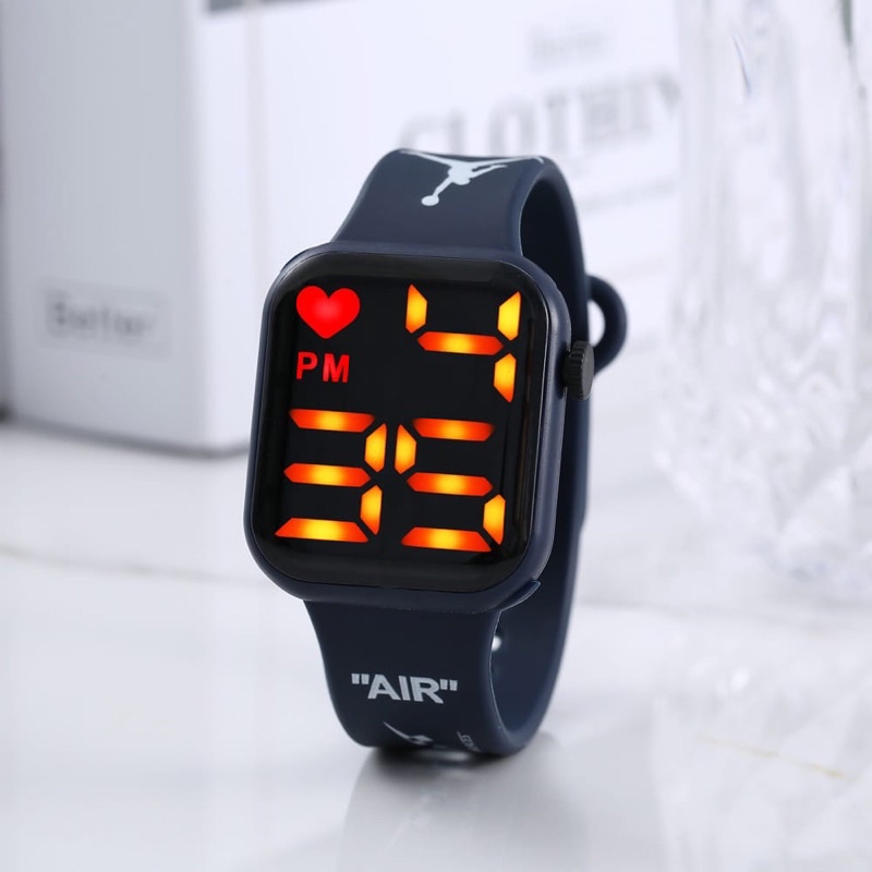 JAM TANGAN WANITA NKE TREND LED DIGITAL STRAP RUBBER TERLARIS TW-15