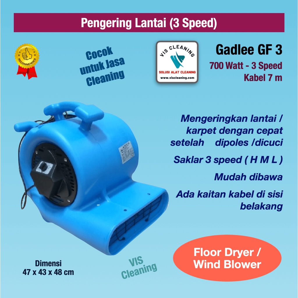 Floor Dryer (Wind Blower) Gadlee GF-3