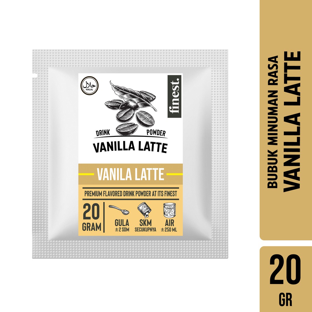 

Bubuk Minuman Rasa Vanilla Latte Drink Powder Kemasan Sachet 20 Gram