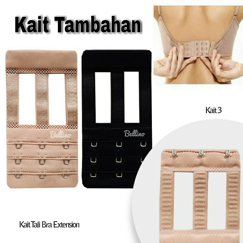 Kait Tambahan Bh Model Tali Kait 3 Tali Bra Solusi Bra Sempit Extension Bra Pemanjang Lingkar Bra