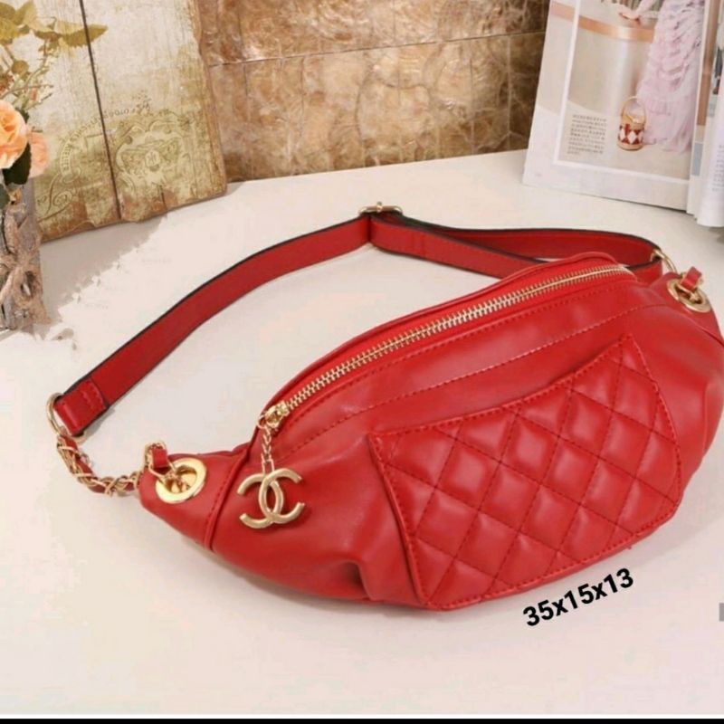 Waistbag CC Nagita jait embos / waistbag muat Dompet Hp / Waistbag Terbaru
