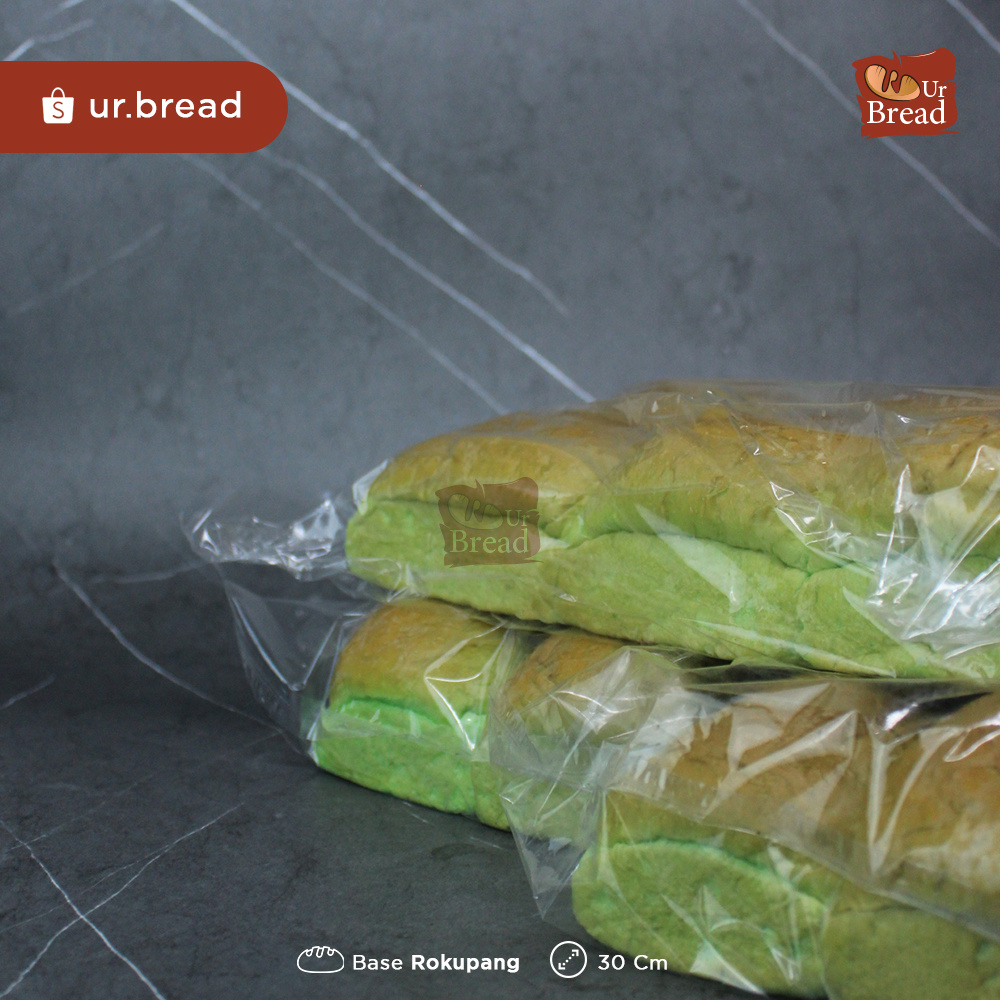 Roti Kukus Panggang Hijau Ukuran 30cm isi 2 | Base Rokupang Hijau 30cm