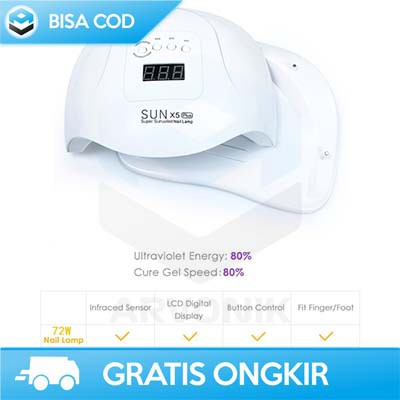 PENGERING KUTEK KUKU MINI UV LED RAINSOLID SUN-X ORIGINAL NAIL DRYER