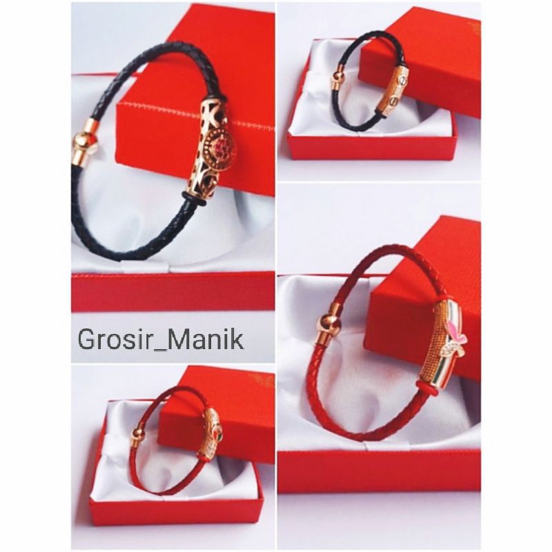 Gelang Tali Kulit Gelang Liontin Xuping Emas Aksesoris Wanita High Quality