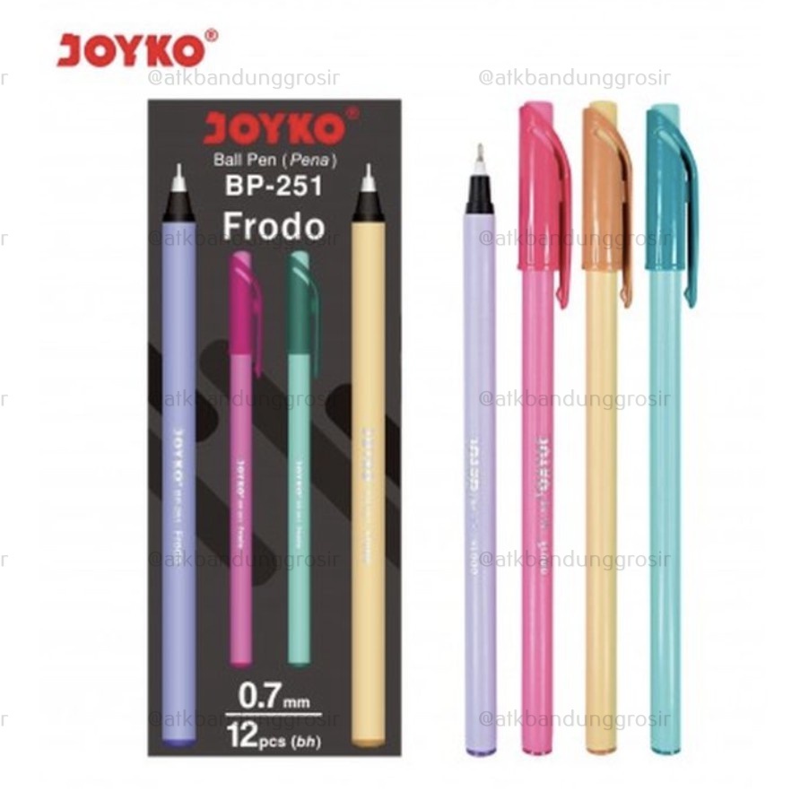 

Pulpen Joyko Bp-251 Frodo Pena Lilin Souvenir 0.7 mm - Pak (12 pcs)