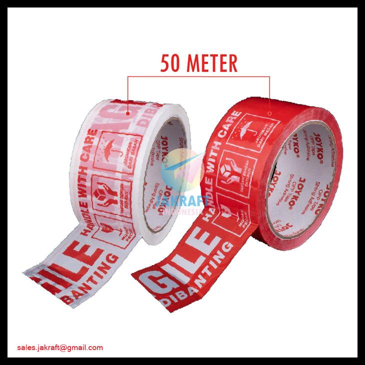 

Lakban Fragile Joyko 2" Inch 48 Mm X 50 Meter Jangan Dibanting! Kode 62