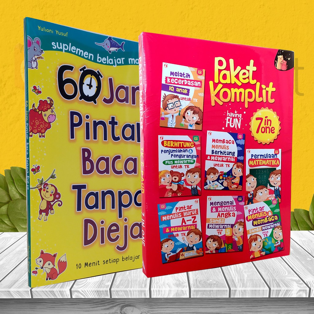  BUKU ANAK TK  PAUD PAKET KOMPLIT HAVING FUN PLUS 60 JAM 