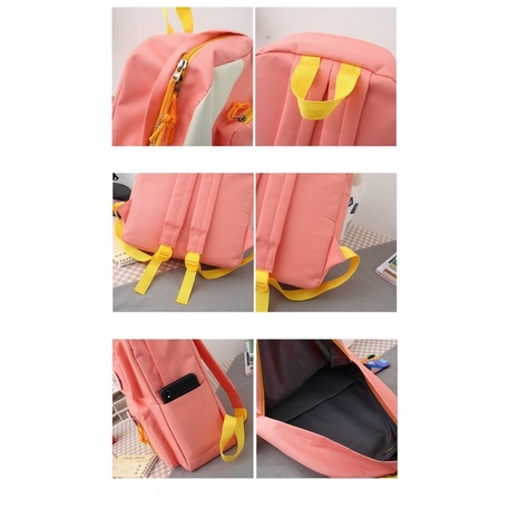 Tas Ransel Anak Wanita sekolah import set 4 in 1 ORIGINAL backpack Fashion Perempuan Korea Kekinian