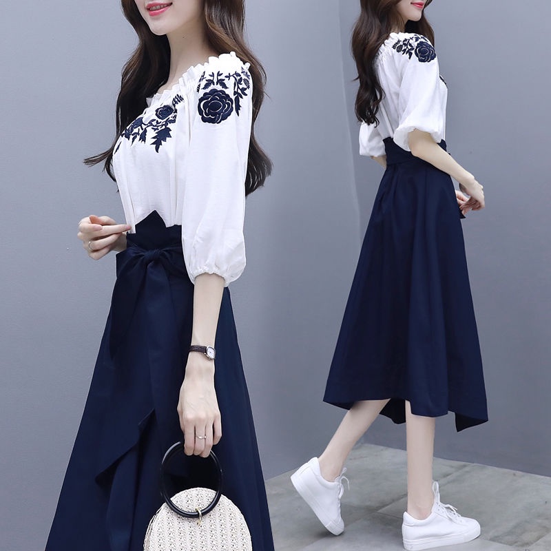 One piece / suit goddess model two piece dress women's spring and summer 2020 new temperament Korean