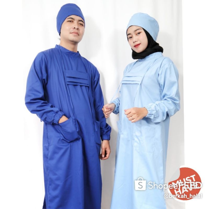 AZO1 [FREE BORDIR NAMA] SURGICAL GOWN / BAJU OPERASI/ GOWN APD/ GOWN MEDIS