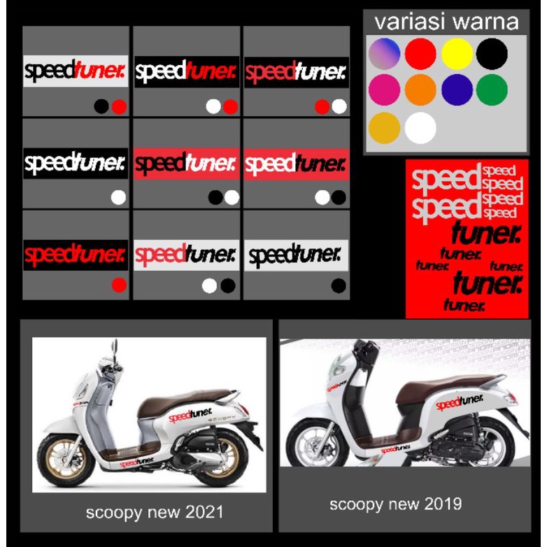 sticker cutting stiker scoopy lama dan baru speedtuner