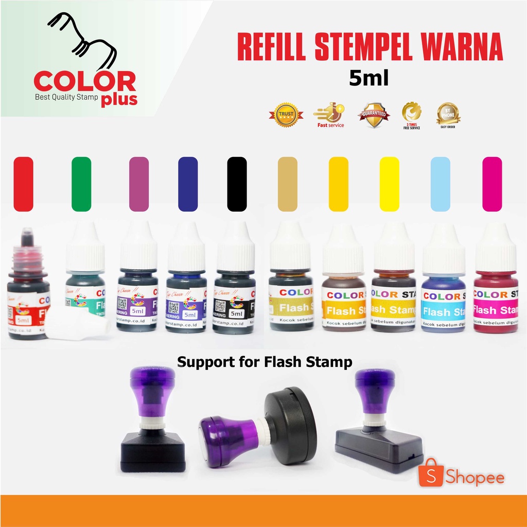 

Tinta Refill Stempel Warna/Otomatis 5ml