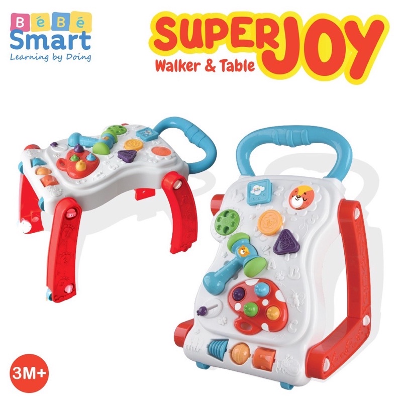 Bebe Smart Super Joy Walker Mainan Bayi Meja Edukasi Melatih Berjalan Kado Hadiah Anak
