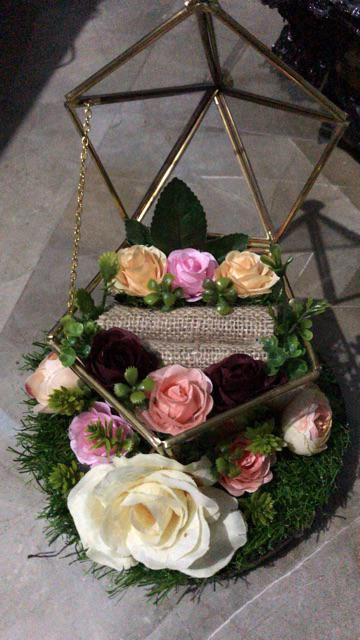 Ring Bearer Tempat Cincin Kaca Terarium