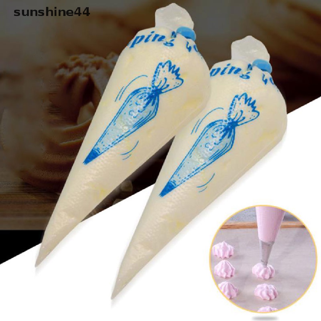 Sunshine 100PCS Plastik Piping Bag Sekali Pakai Untuk Icing Kue / Fondant / Krim